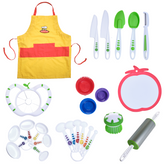 Curious Chef Children's 25 pc Kitchen Basics Kit Retail Window Box
